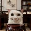 Cat Funny Meme cushion cover Birthday Anniversary Gifts Double Sided Printed Zipper Cushion Cover Soft Skin Bedding