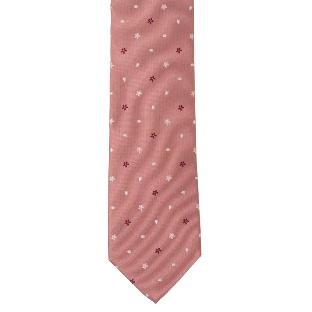 FORTUNA Tokyo [Fortuna Tokyo] Herren-Seidenkrawatte, Nishijin-ori Webart, Japanische Marke, Hergestellt in Japan, Kirschblütenblatt Kleines Muster, 15. Sakura