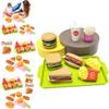 Creative Simulation Play Food Set For Kids Featuring Sandwich Burger And Fries