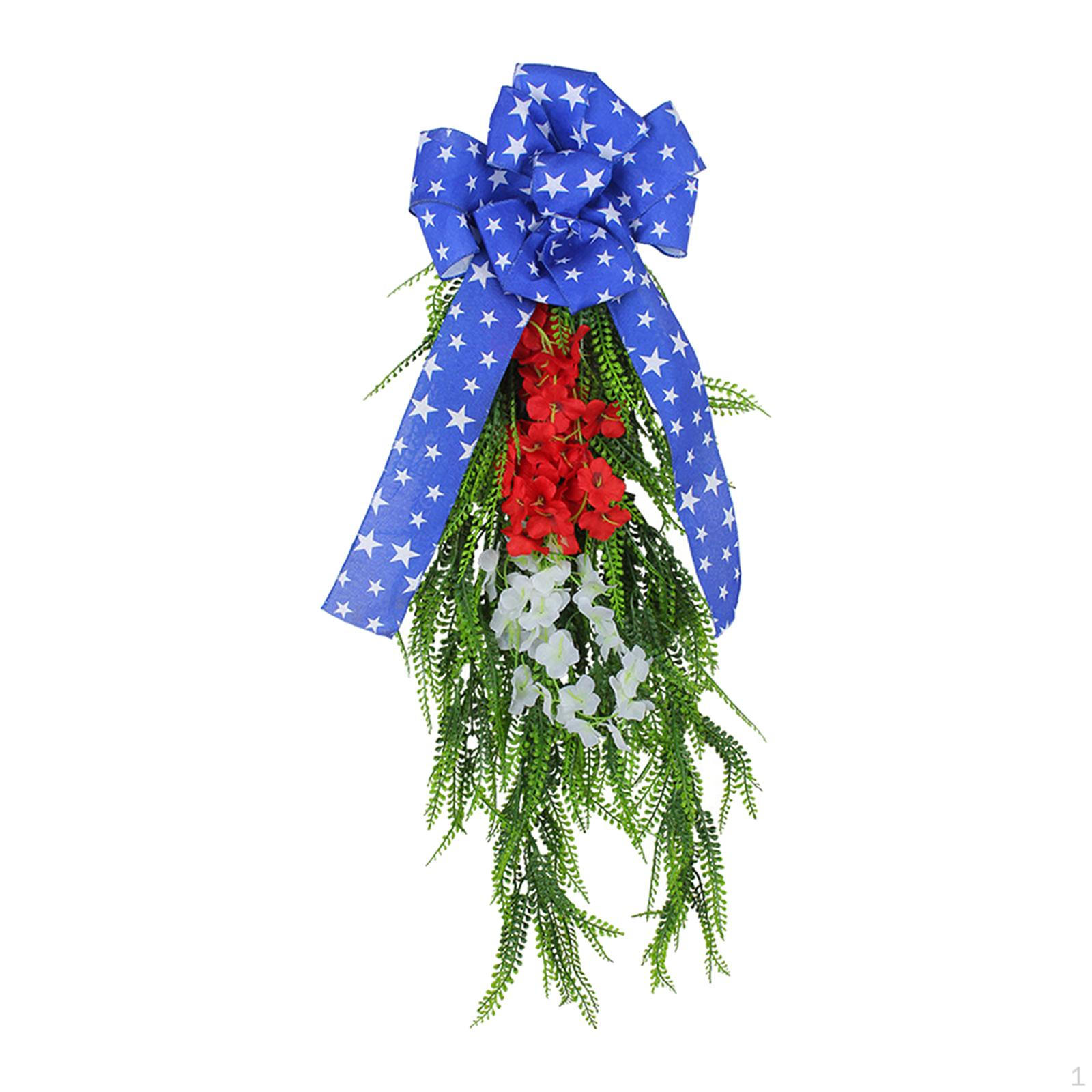 

Patriotic Wreaths, Floral Garland for Front Door Wall Decoration 4TH of July Independence Day Wreath