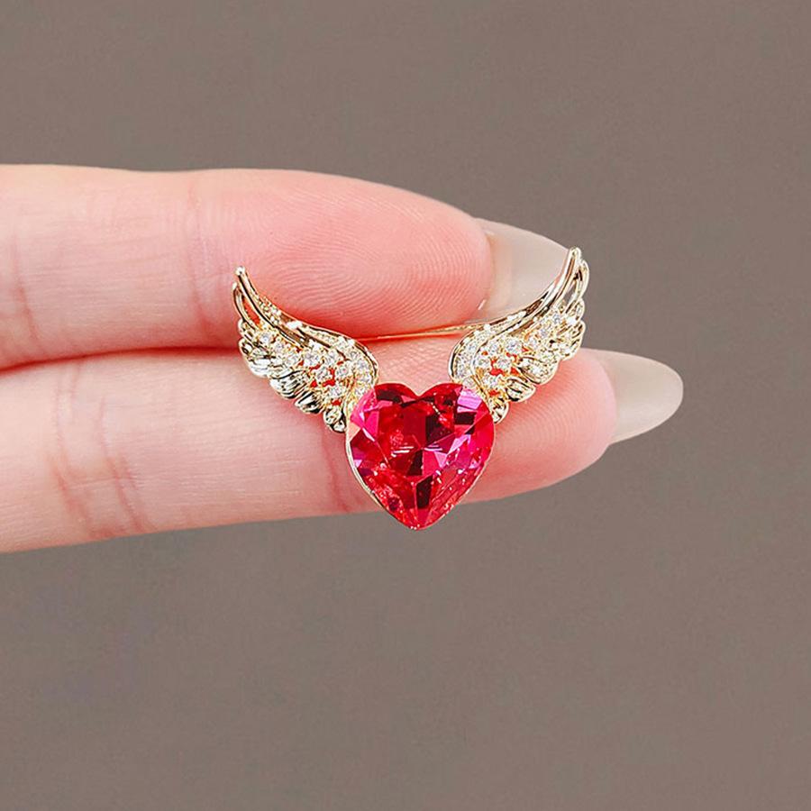 Cute love angel wings brooch high sense niche women's clothes accessories pin suit corsage accessories