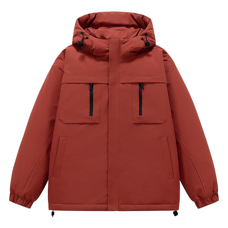 Winter Explosion Outdoor Tooling Mountain Charge Cotton Clothes Men and Women Couples Color Matching Hooded Jacket Cotton Clothes Factory