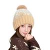 Jacquard Knitted Hat Autumn Winter Beanie Women's Hat, Outdoor Cycling Plush Lining Warm Wholesale
