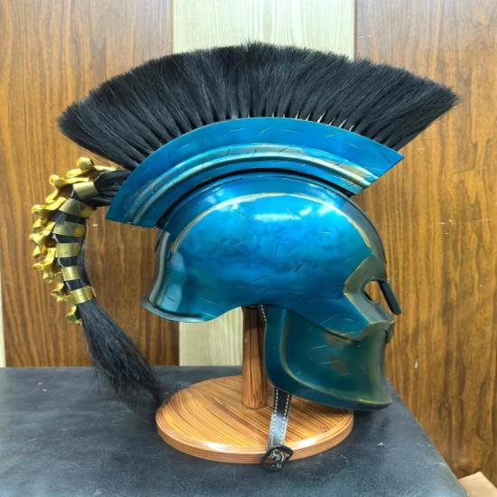 Oud-Griekse Agamemnon Helm – Stalen Trojaanse Oorlog Krijger Pantser, Handgemaakte Odyssey Film Cosplay Helm