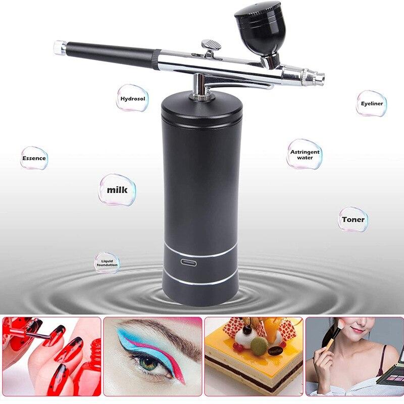 Black Oxygen Injection Device, Hand Held Electric Spray Gun, High Pressure, Nano Oxygen Injector, Household Spray, Beauty Instru