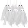 Halloween Hangings Ghosts Halloween Flying Ghosts Decorations White Cute Flying Ghosts Ornament With Rope For Balcony Garden