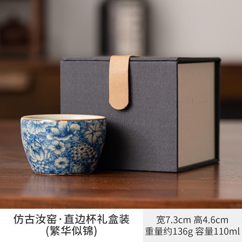 

Имитация старинной печи Ru, чашка для хранения цветов, домашняя чашка для чая, персональная большая емкость для чая, керамическая чашка для чая 101-200ml