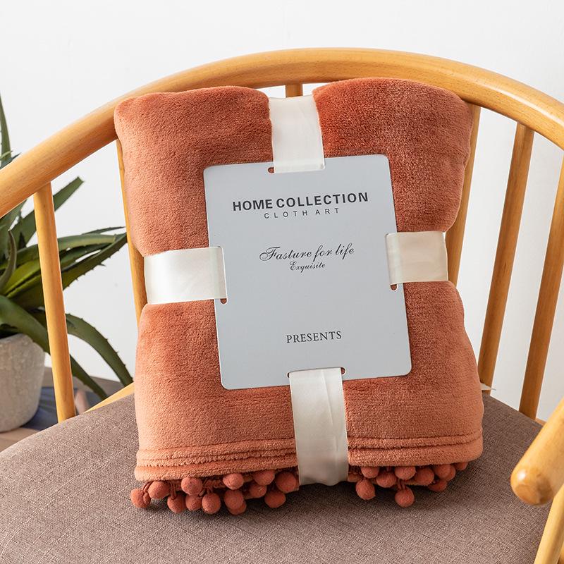 Solid Color Flannel Blanket - Cozy Air Conditioning or Office Nap Blanket