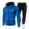 Men's Suit Sportswear Casual Zipper Hooded Sweater + Sweatpants Autumn and Winter Men's Casual Sports Suit