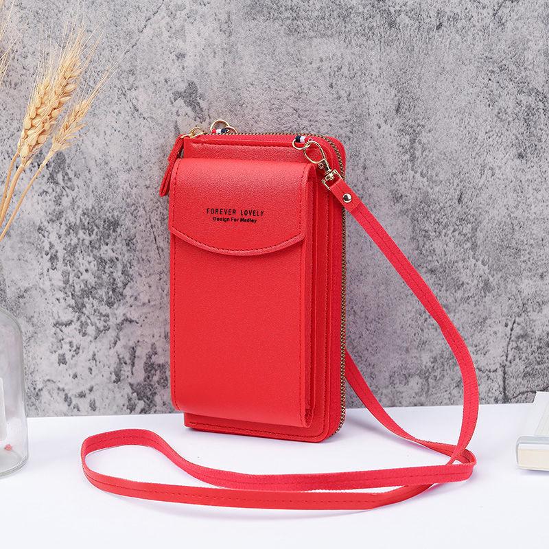Stylish Women's Mini Shoulder Bag: Versatile Korean Mobile Phone Holder & Wallet with Large Capacity and Multi-Card Slots
