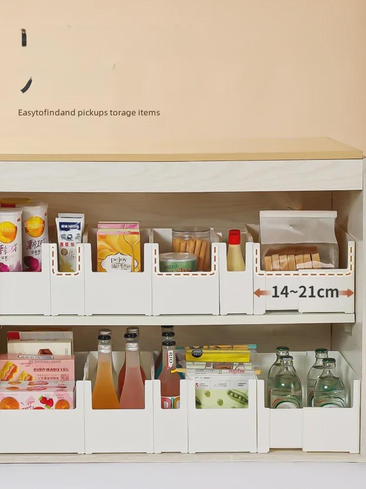 Retractable Right Angle Kitchen Storage Box for Under-Sink and Desktop Organization