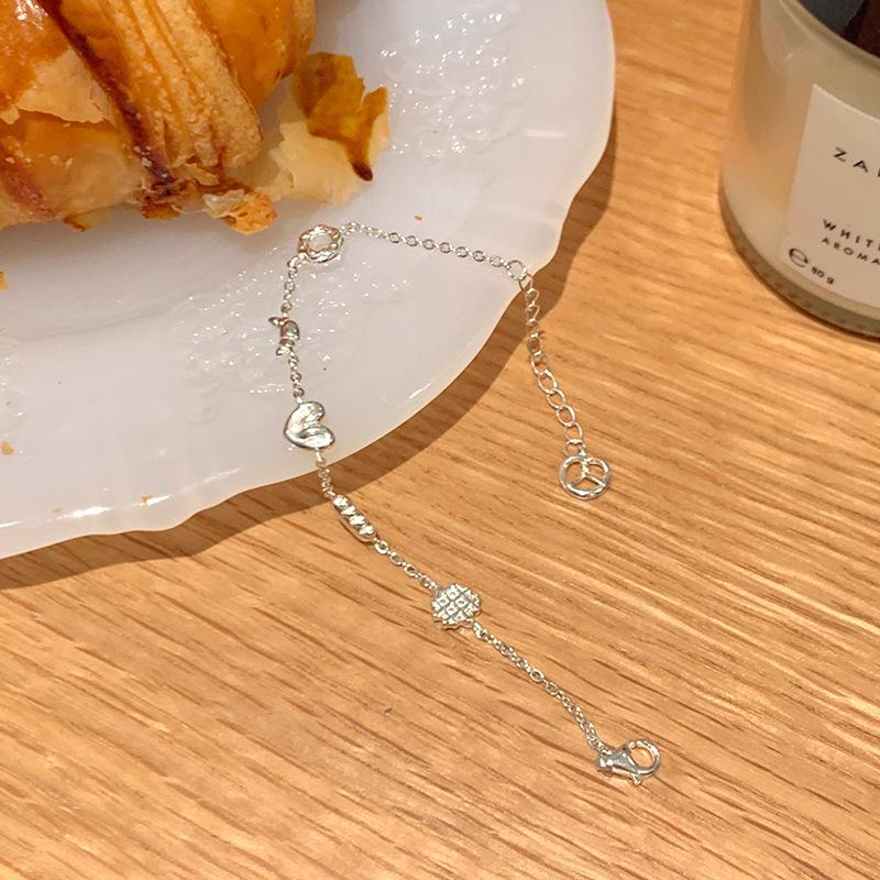 Women s Alkaline Water Heart Bracelet - Croissant Waffle Style Trending Jewelry
