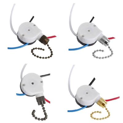 Ceiling Fan Speeded Regulator Switches 3 Speeded Adjustment 4 Wire Pull Chain Control Pre Wire for Effortlessly Use