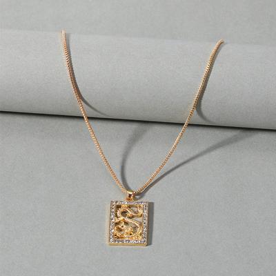 Metallanhänger Schmuck neu übertrieben Nische leichter Luxus Halskette Legierung Diamant Schlüsselbein Kette Damen