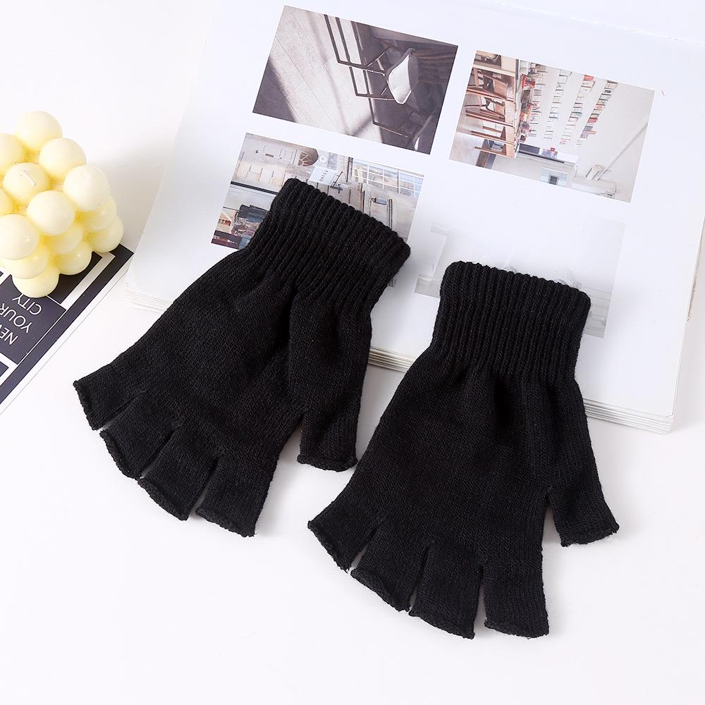 Unisex Verdickte Gestrickte Halbfingerhandschuhe: Warm, vielseitig & kältefest für Herbst- & Winterradfahren