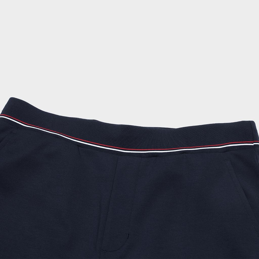 Fila Solid Color Mid Waist Straight Leg Casual Pants Women Bottoms Legendary-Blue F51W421601F-NV