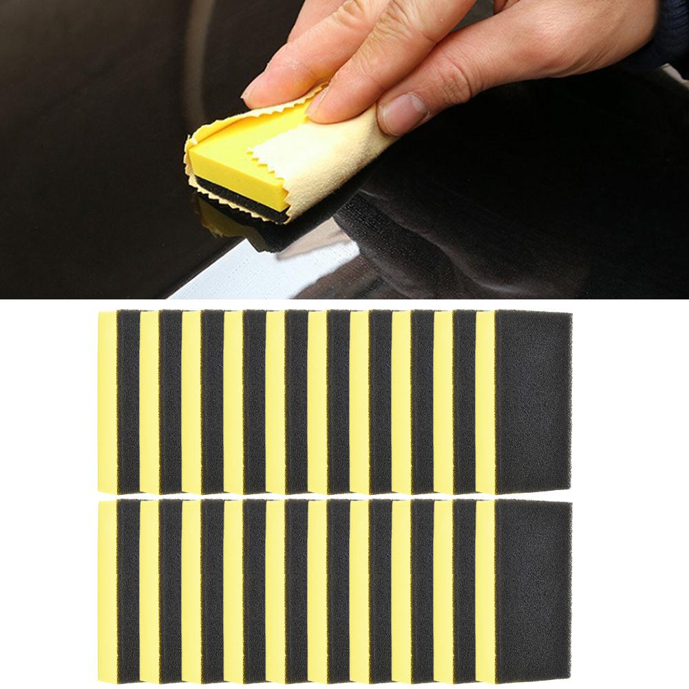 5/10/20PCS Sponge Brush Car Cleaning Detailing Foam Pads Polishing Sponge Tool Waxing Yellow Top Sale Hot Sale