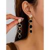 A Pair of Trendy Casual Fashion Oil-Drip Elegant and Versatile Women's Earrings