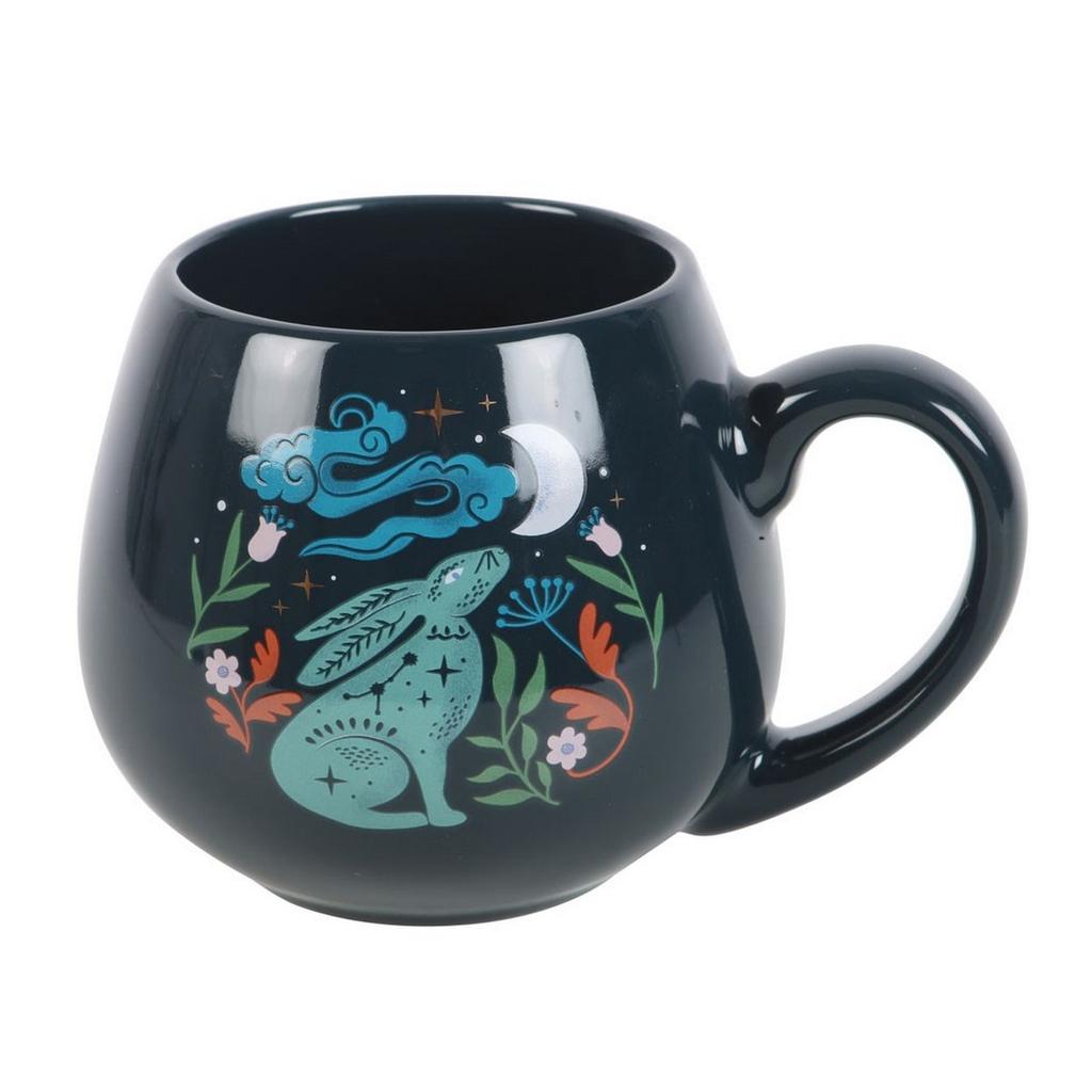 Something Different Midnight Hare Rounded Mug
