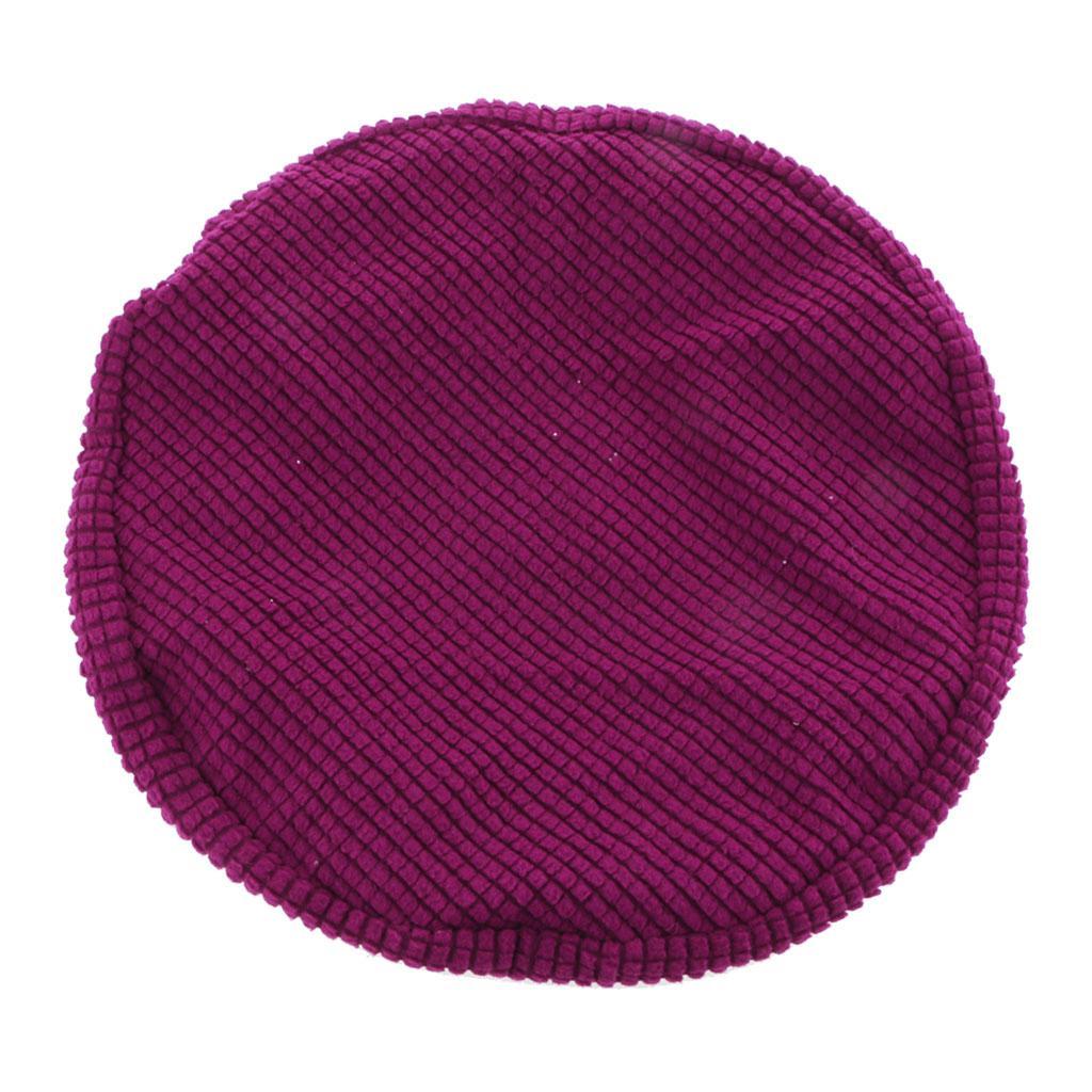 

Super Breathable Round Stool Seat Cover Plush Cushions Cover Slip Resistant for Bar Chair Protector Living Room фіолетовий