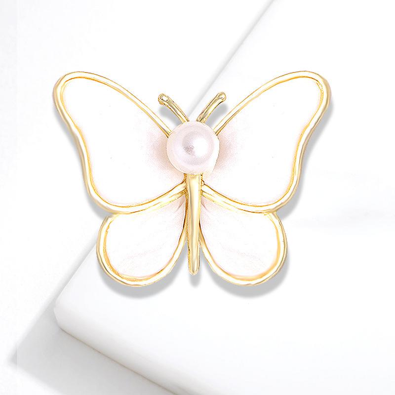 Butterfly Brooch Female Premium Niche Pearl Pin Brooch Accessories
