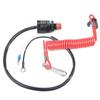 Przełącznik silnika zaburtowego łodzi, linka bezpieczeństwa, przycisk awaryjnego zatrzymania, przewód łączący, kompatybilny z Suzuki Honda