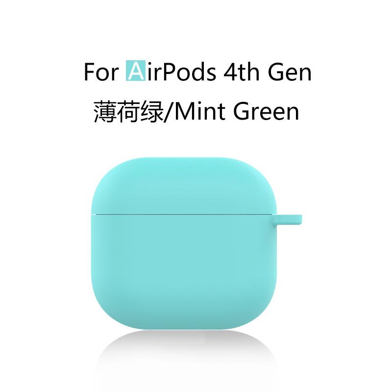 Suitable for Apple Airpods4 buckle silicone earphone cover 1.5mm anti-drop and anti-skid protective cover portable soft case