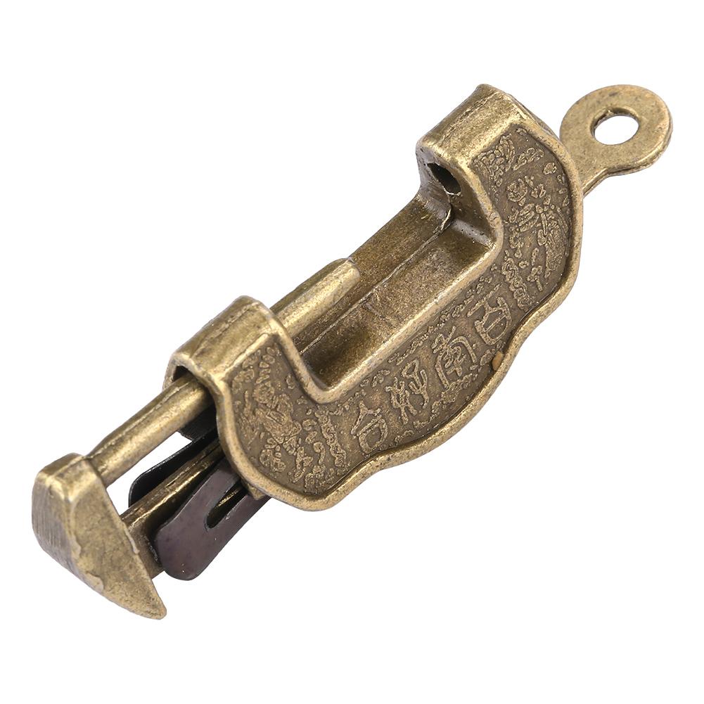 Chinese Vintage Padlock Antique Retro Lock Key for Jewelry Box Drawer Cabinet (Small)