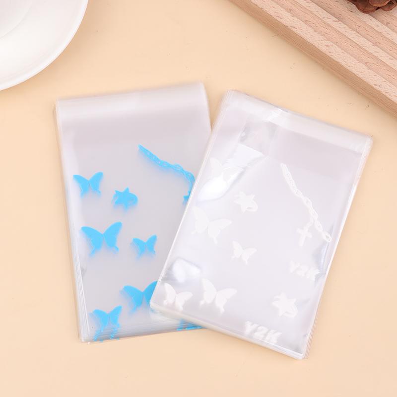 50Pcs Cute Transparent Self Adhesive Bag Hand Account Small Card Packaging Bag Jewelry Bracelet Small Item Gift Bag