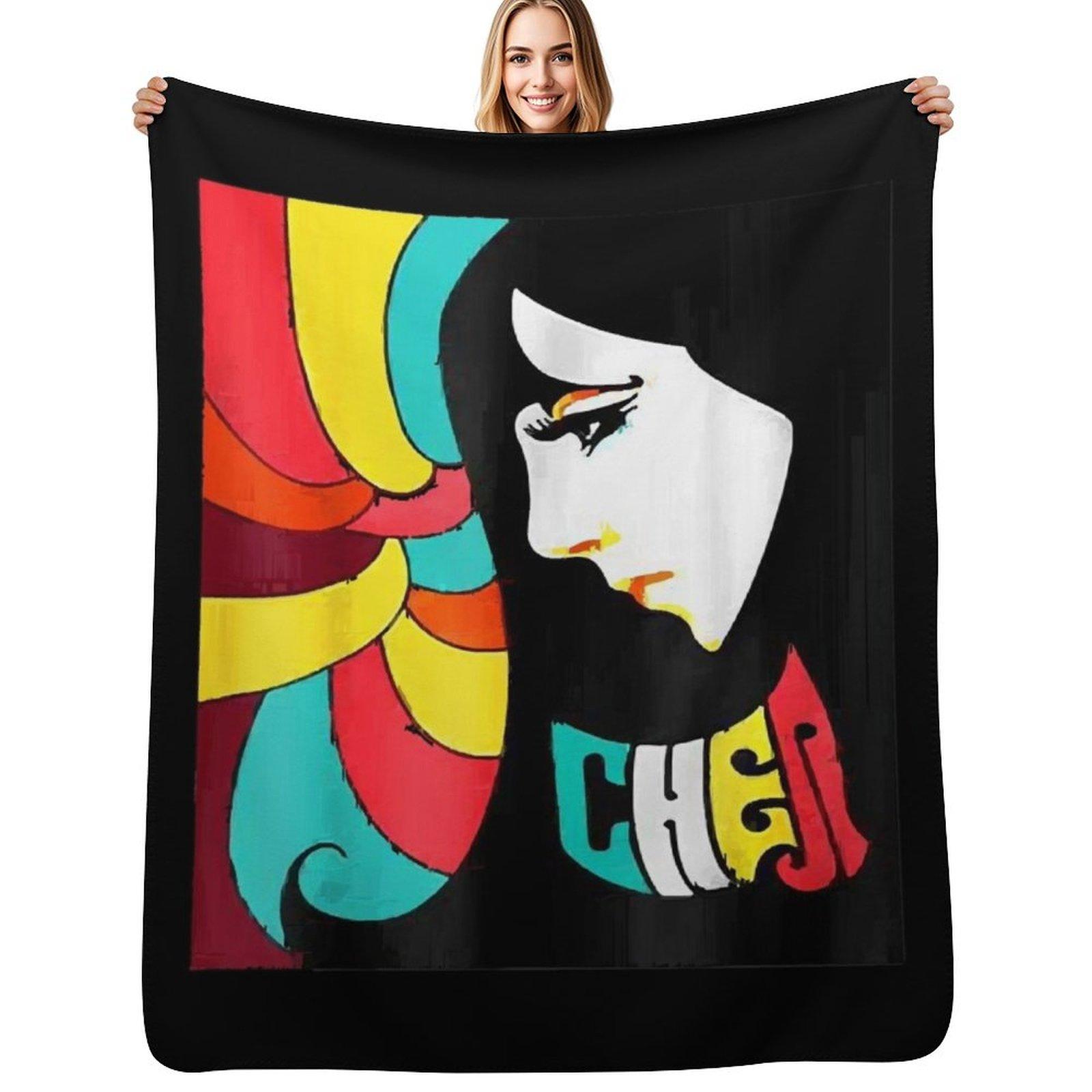 

Funny Retro Chers Vintage Love Music Throw Blanket All Weather Soft Throw Blanket for Sofa 75x100cm