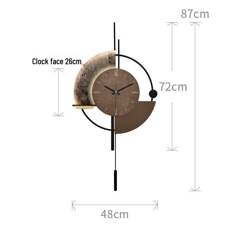 Punch-Free Modern Minimalist Wall Clock for Living Room Decoration