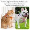 Reflective Pet Harness Vest Breathable Mesh Dog Cat Harness with Adjustable Straps Escape-Proof Side-Clip Cat Vest for Safe Walking