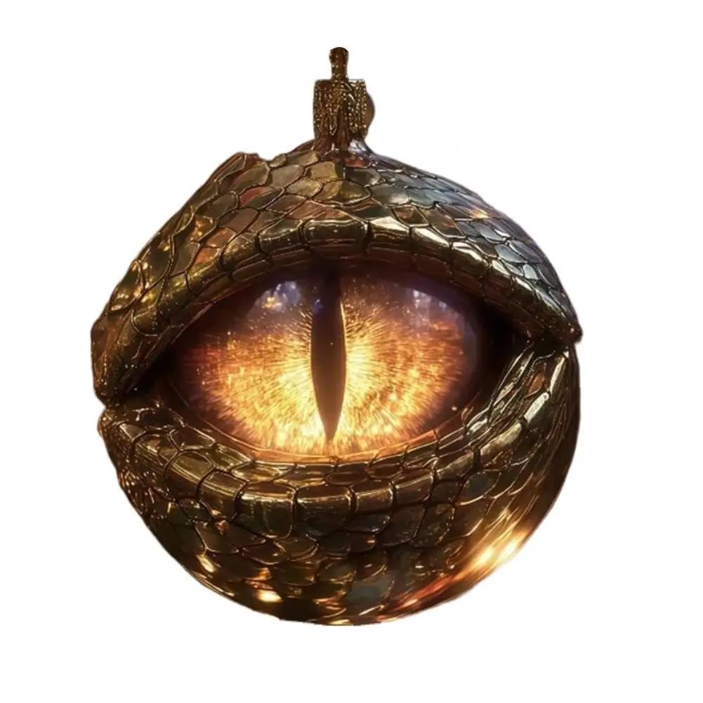 2D Dragon Eye Shaped Acrylic Christmas Ornament Dark Gift Christmas Festive Hanging Small Christmas Cookie Decoration Ornam Z9W8