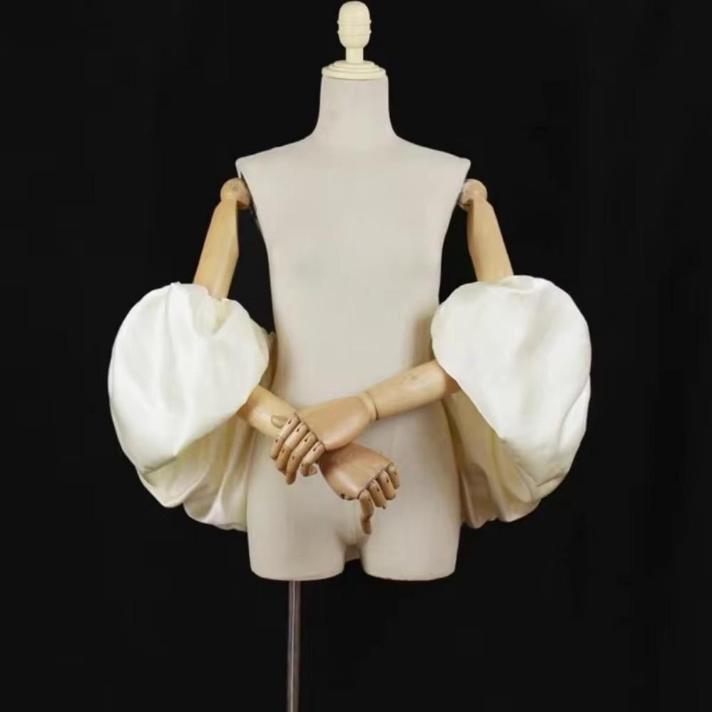 Ruffles Hand Sleeves 110cm Arm Warmer DIY Prom Dress Gloves  Dress Accessories