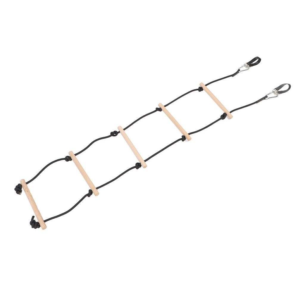 Kids Rope Ladder 5 Steps Kids Wooden Swing Rope Ladder Hanging Ladder for Kids Climbing Game
