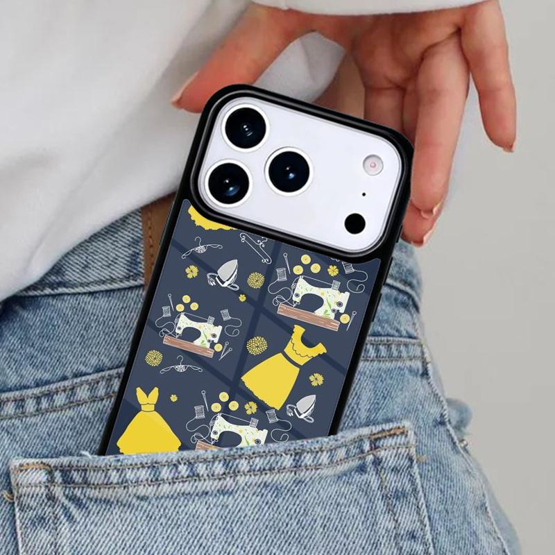 heart beats sewing machine Phone Case for iPhone 16e 15 14 13 12 17 Pro Max Plus Air 17pro Cover Coque