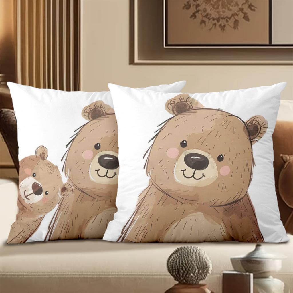 Cute Animal Printed Cushion Covers Giraffe And Bears Polyester pillowcase, sofa decorative cushion cov Headboard Pillow