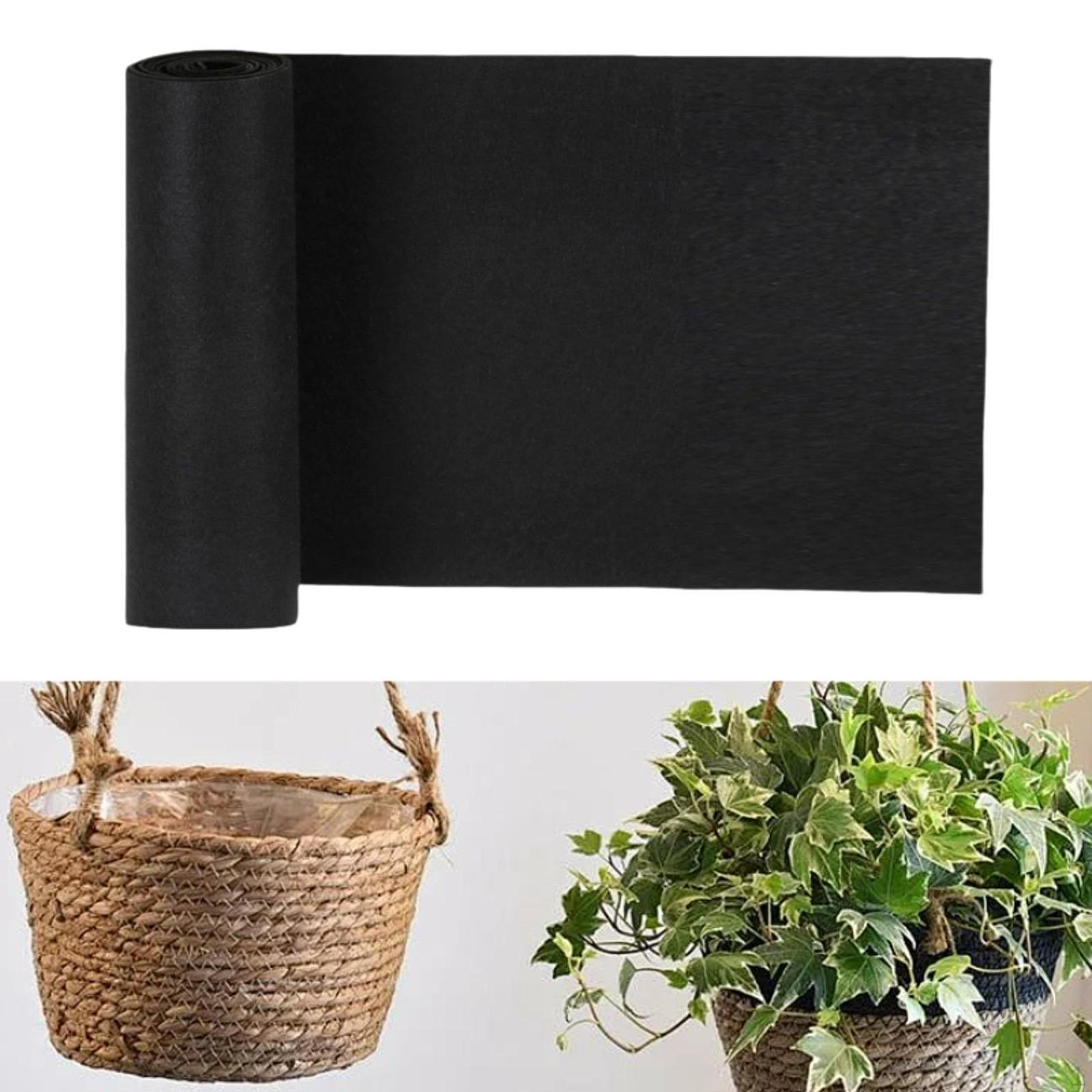 

Flower Pot Liner Roll ,Grow Mat, Black Plant Sheets ,Non Woven for Basket Window