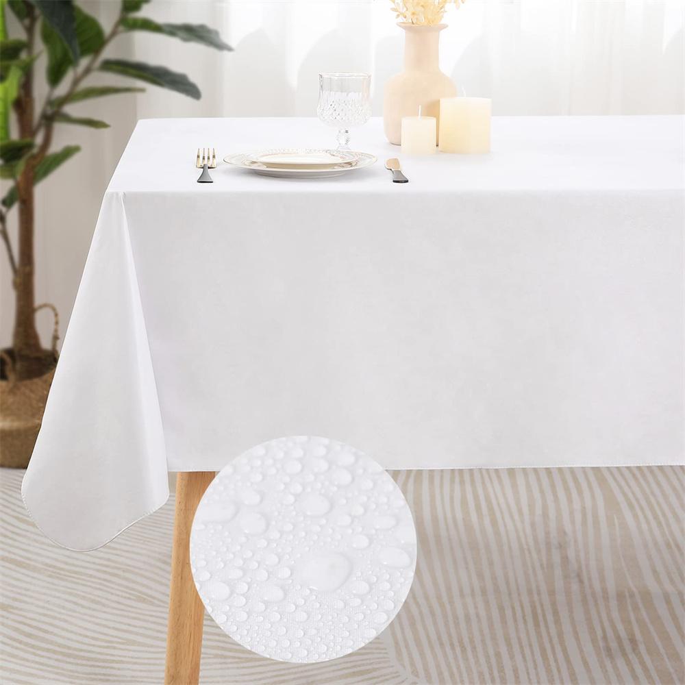 Olanly Rectangle Waterproof Table Cloth Buffalo Flannel Backed Tablecloth Wipeabl Plastic Table Cover For Dinner Kitchen Outdoor
