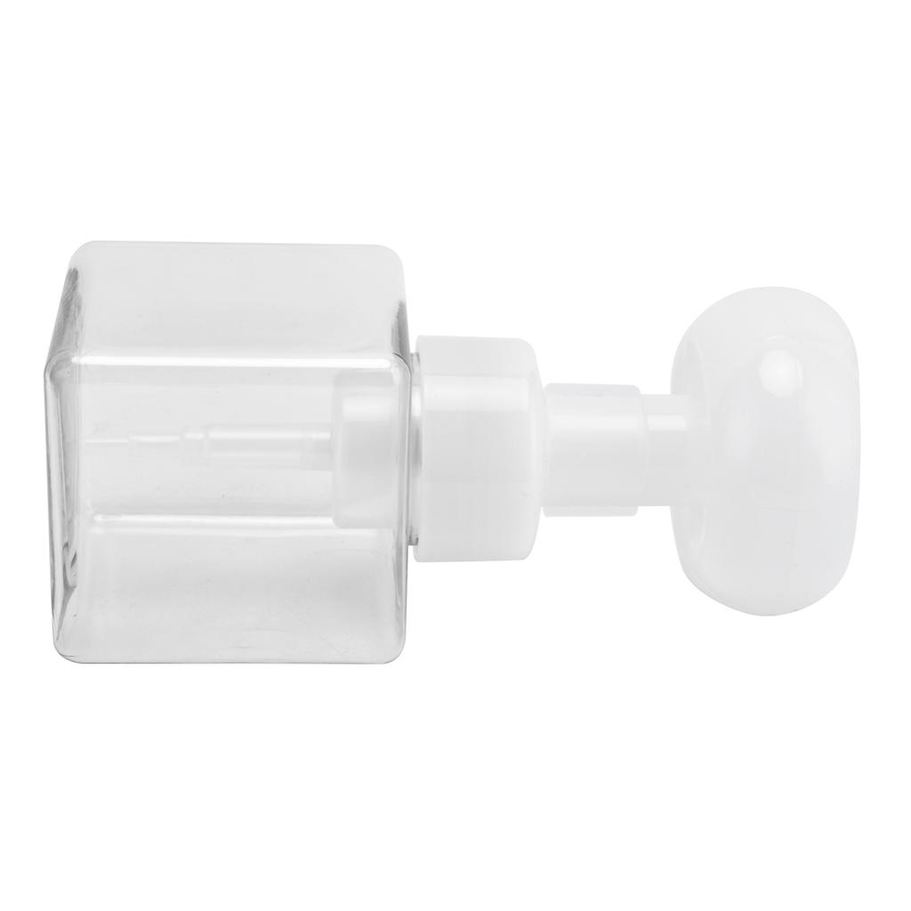 250ml Foam Pump Bottle Portable Refillable Reusable FlowerShaped Liquid Soap Dispenser(Transparent )