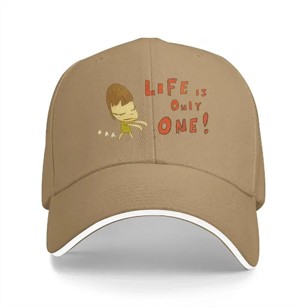 Summer Cap Sun Visor Life Is Only One Hip Hop Caps Yoshitomo Nara Japanese Artist Peaked Hats