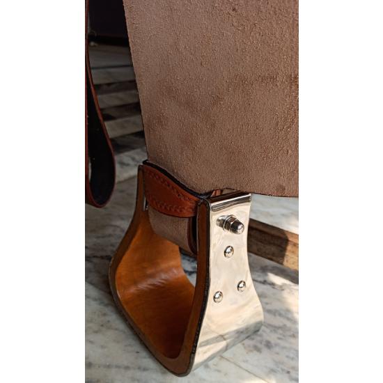 Rough Out Western Leather A Fork Wade Tree Roping Ranch Saddle
