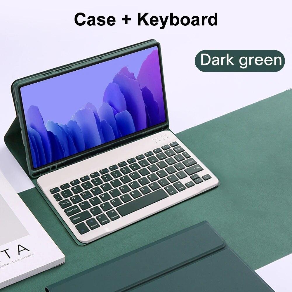 Bluetooth-Tastatur-Leder für Samsung Galaxy Tab A7 Cover für Galaxy Tab A7 10 4 Zoll 2022 2020 SM-T500/T503/T505/T507/T509