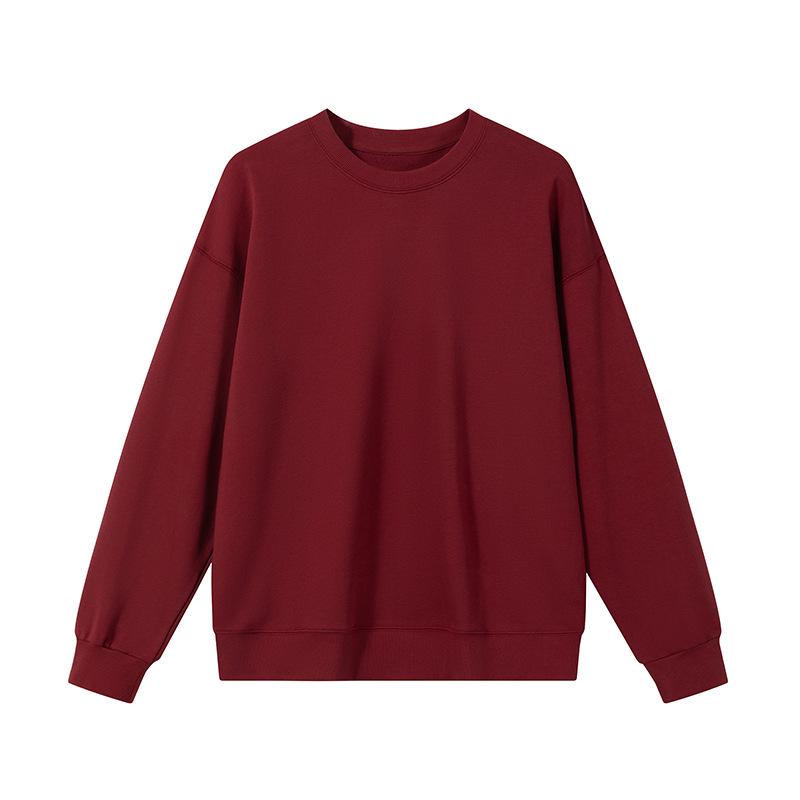 Herrhuvtröja med lös passform, 350g frottébomull, sänkta axlar, rund halsringning och broderad logotyp