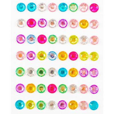 Round Crystal Rhinestone Stickers 1 Cm 50 Pieces