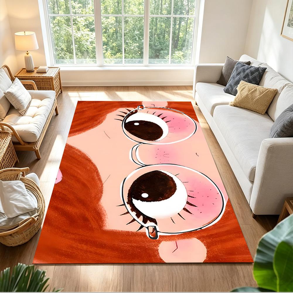 Whimsical Eyes With Glasses Non-Slip Home Carpet Design for Office Decor Living Room Gift