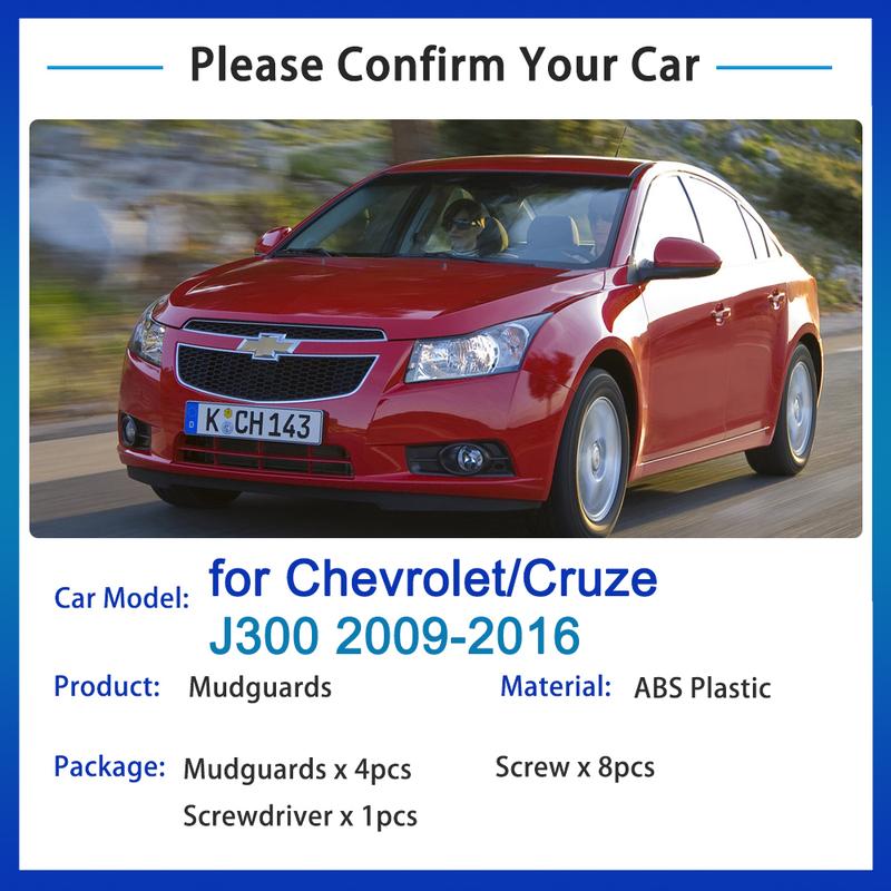 For Chevrolet Cruze J300 2009 2010 2011 2012 2013 2014 2015 2016 Mud Flaps Splash Guards Flap Mudguards Fender Front Accessories