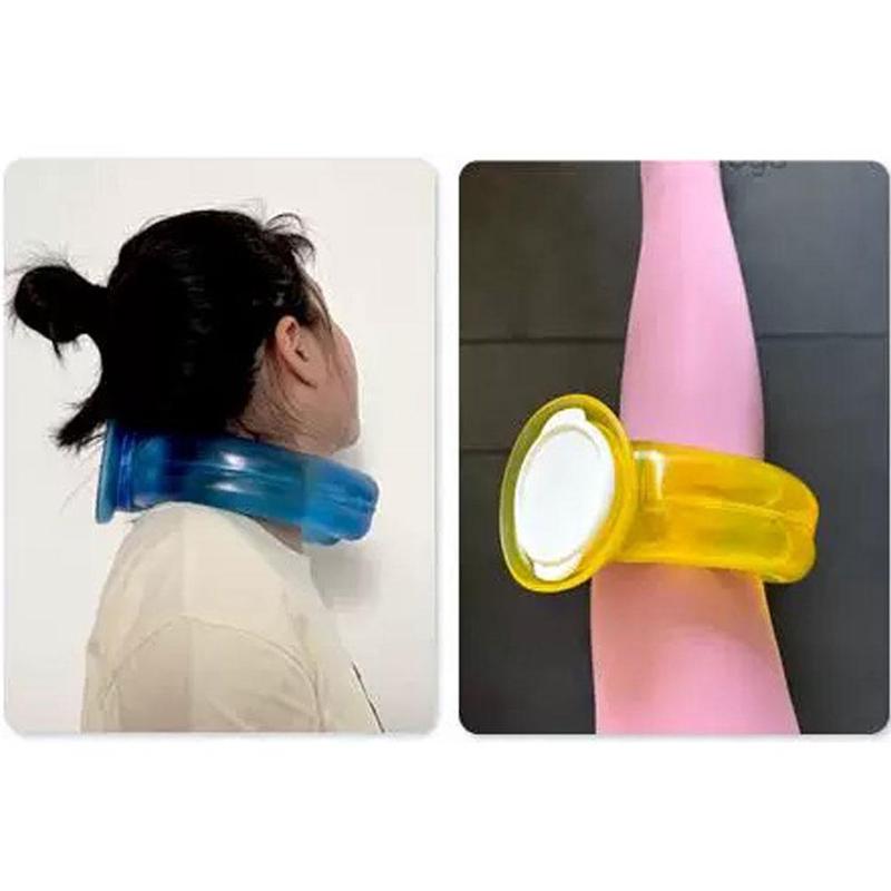 U-Shaped Fit Neck Protection Hot Water Bottle Cold Compress Neck Type PVC Cold Water Bag Knitted Fabric Cover Outdoor Sports