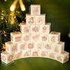 Advent Calendar Boxes for Christmas with 24 Foldable Paper Boxes Decorative Countdown for Small S and Holiday Treats Packaging