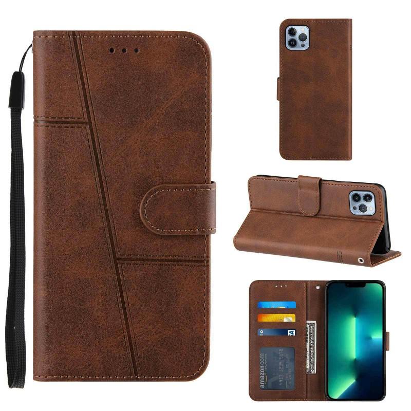 Flip Phone Case IPhone 15 Pro Max With Card Slot Stand Magnetic TPU Leather Cover In Multiple Colors